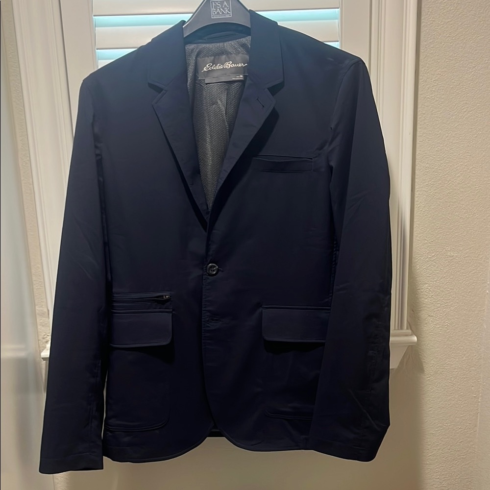 Eddie Bauer Blue Sport Coat with Notched Lapels